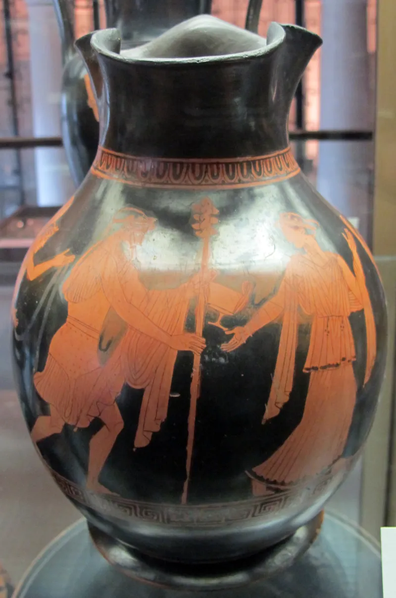 Pittore Dei Niobidi, Oinochoes A Figure Rosse Con Dioniso Che In Segue Arianna Ed Eros, Attica 480-450 Ac Ca, 