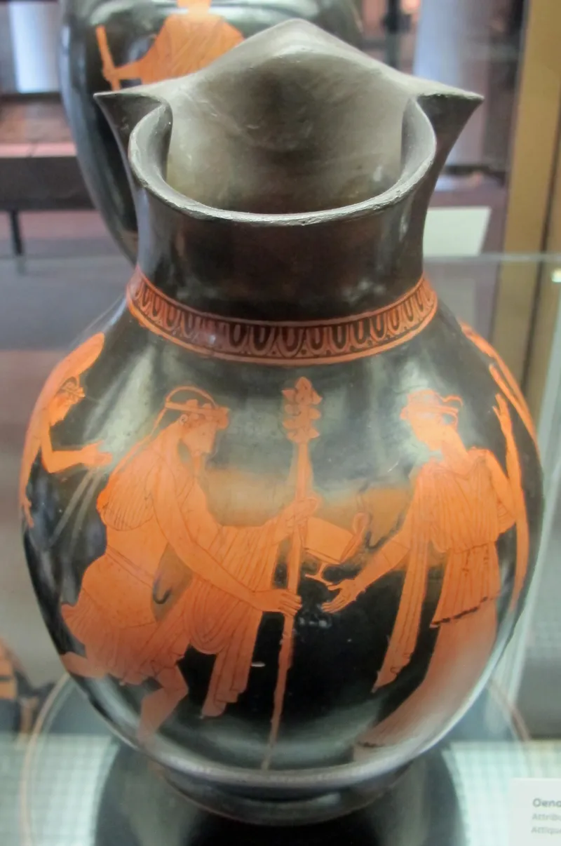 Pittore Dei Niobidi, Oinochoes A Figure Rosse Con Dioniso Che In Segue Arianna Ed Eros, Attica 480-450 Ac Ca, 