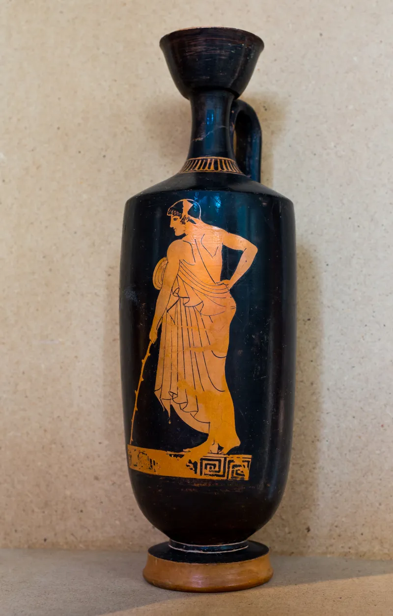 Oedipus Painter Arv 452 Extra Draped Youth Leaning On His Stick 