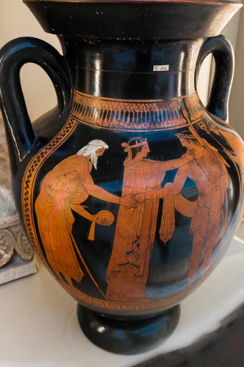 Oinanthe Painter Arv 579 1 Recognition Of Theseus - Nike With Youth And Old Man 