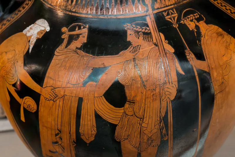 Oinanthe Painter Arv 579 1 Recognition Of Theseus - Nike With Youth And Old Man 