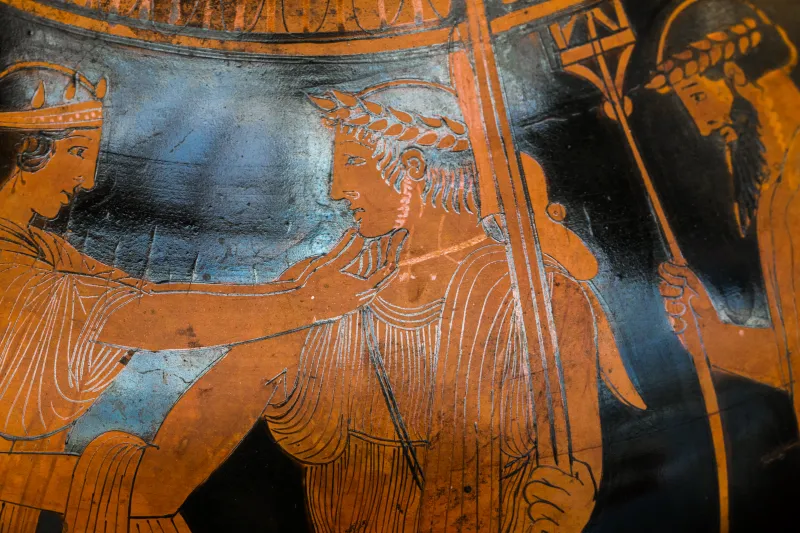 Oinanthe Painter Arv 579 1 Recognition Of Theseus - Nike With Youth And Old Man 