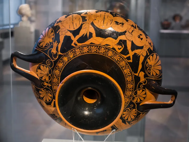 Oltos Arv 60 64 Hoplite With Trumpet - Fight For The Body Of Patroklos 