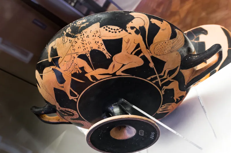 Oltos - Arv 65 114 - Priest With Oinochoe - Herakles And The Hydra - Gigantomachy - Roma Mnevg 50388 - 