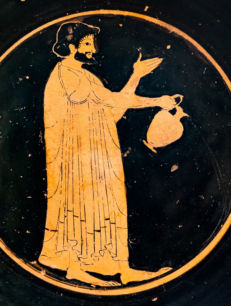 Oltos - Arv 65 114 - Priest With Oinochoe - Herakles And The Hydra - Gigantomachy - Roma Mnevg 50388 - 