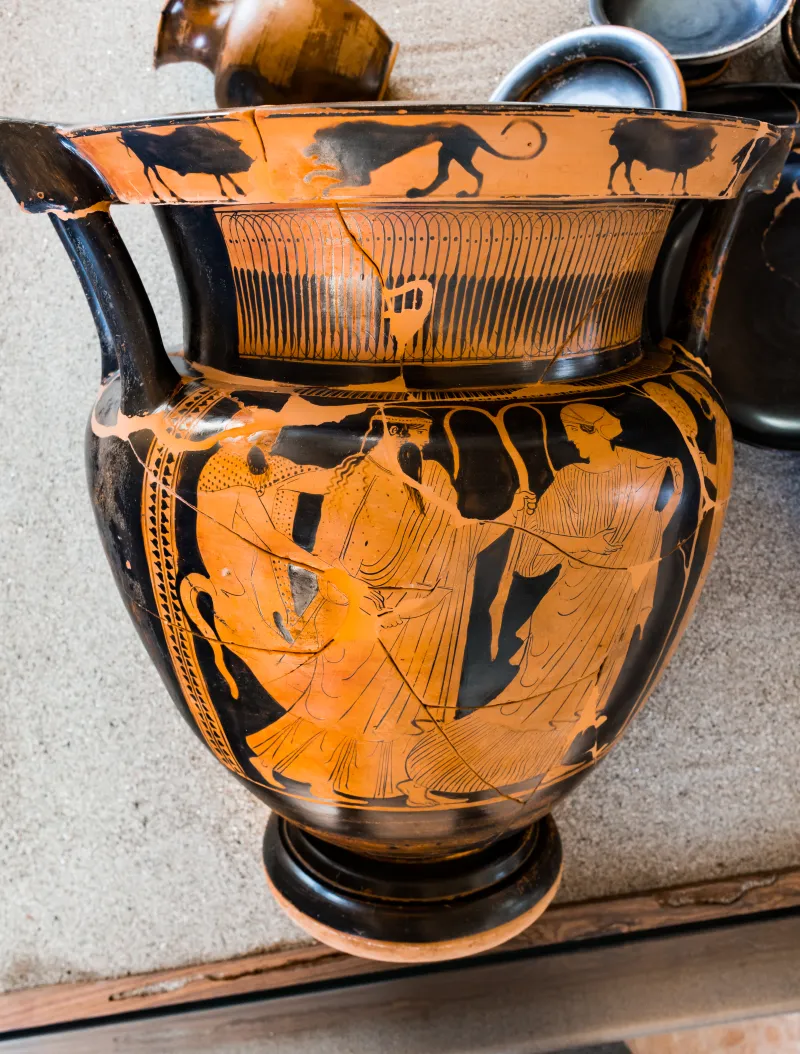 Orchard Painter - Arv 524 23 - Dionysos With Satyrs And Maenad - Draped Youths And Woman - Ferrara Man 2818 - 