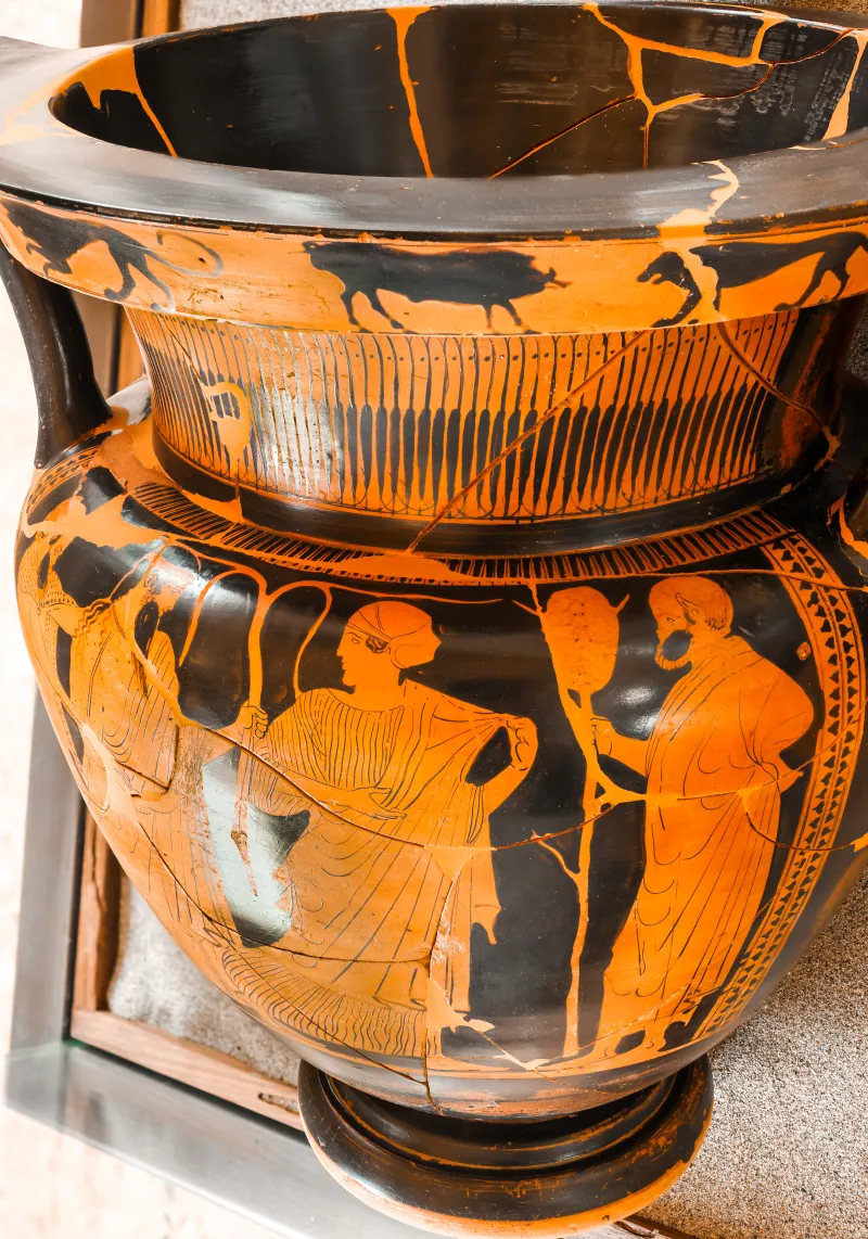 Orchard Painter - Arv 524 23 - Dionysos With Satyrs And Maenad - Draped Youths And Woman - Ferrara Man 2818 - 