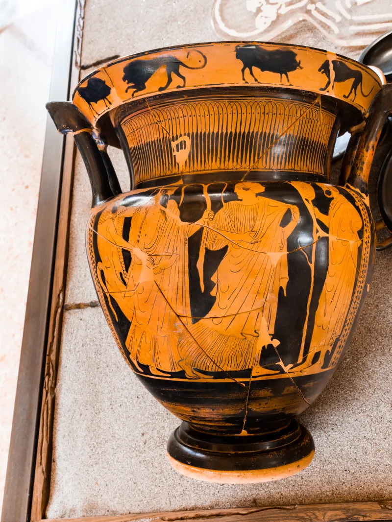 Orchard Painter - Arv 524 23 - Dionysos With Satyrs And Maenad - Draped Youths And Woman - Ferrara Man 2818 - 