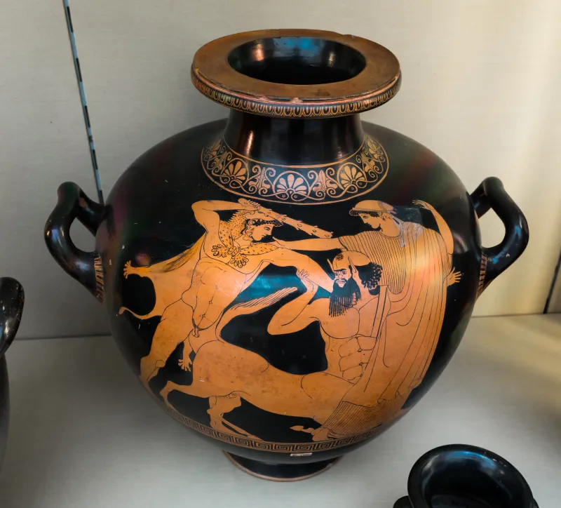 Oreithyia Painter Arv 497 10 Herakles Fighting Nessos Who Abducts Deianeira 