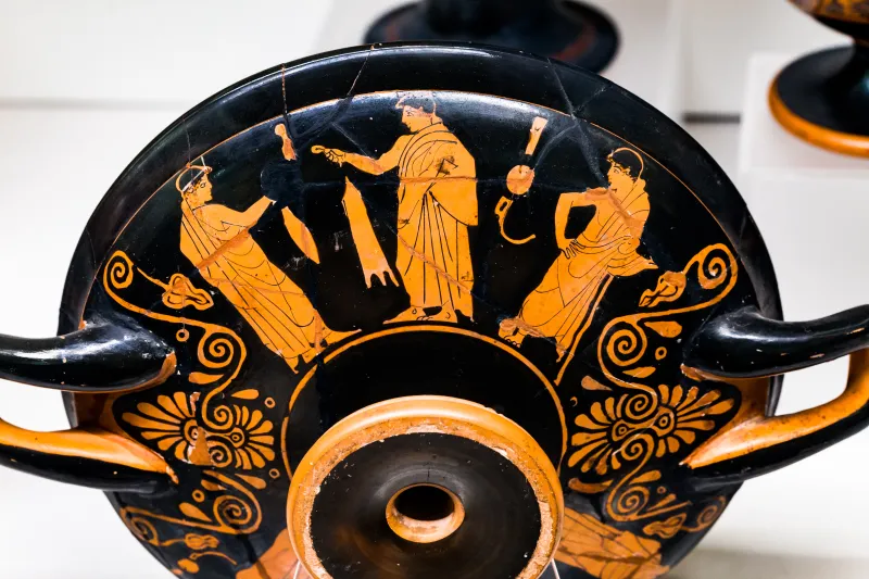Same Ornament As On Kylikes Of The Orleans Painter - Arv 824 - Draped Youths - Roma Mnevg 20772-3 - 