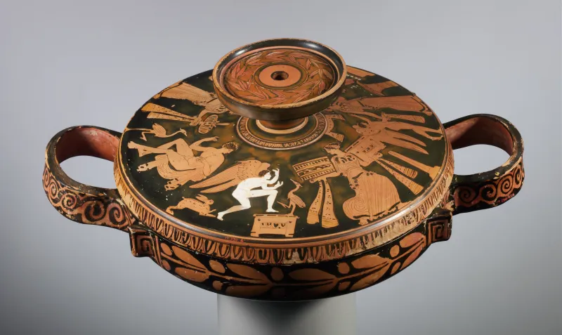 Terracotta Lekanis (Covered Dish) Met 
