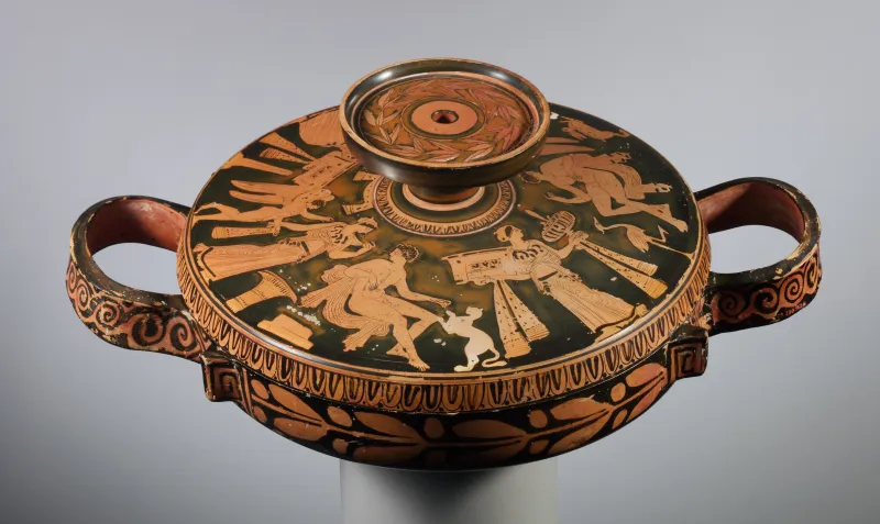 Terracotta Lekanis (Covered Dish) Met 