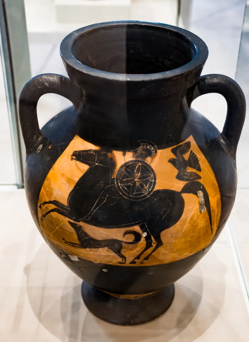 Painter Of Acropolis 606 - Abv 81 5 - Warrior On Horseback - Tübingen Mut S-10 