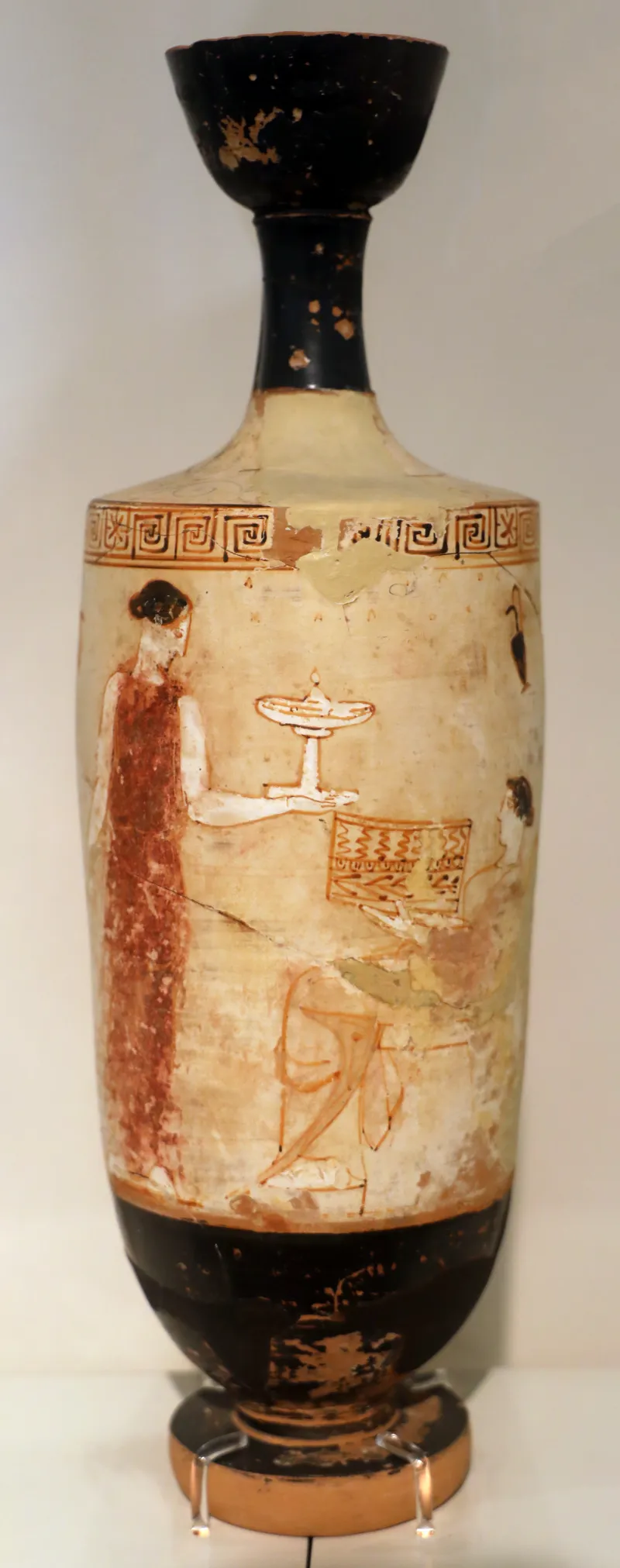 Periodo Classico Maturo, Lekythos Attico A Sfondo Bianco Con Scena In Un Quartiere Femminile, Da Eretria, Pittore Di Atene 12789, 450-425 Ac 12785, 