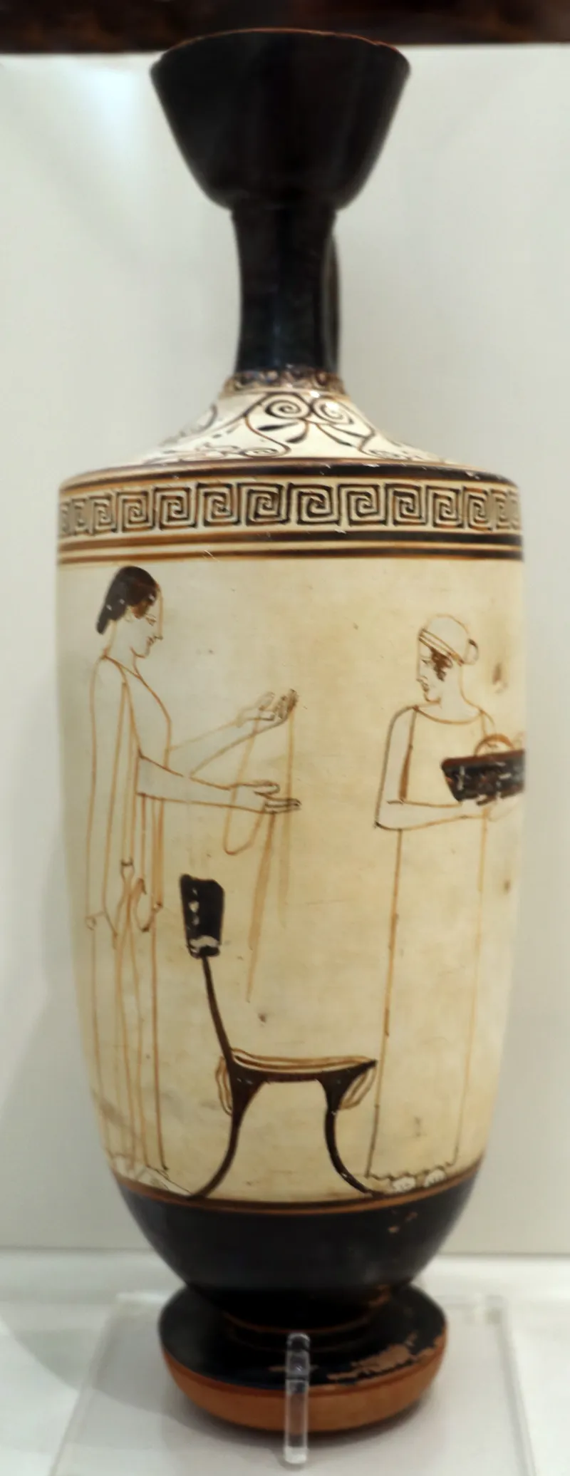 Primo Periodo Classico, Lekythos Attico A Sfondo Bianco Con Preparazione Per Visita Al Cimitero, Da Atene, Pittore Di Atene 1826, 460-450 Ac 1763, 