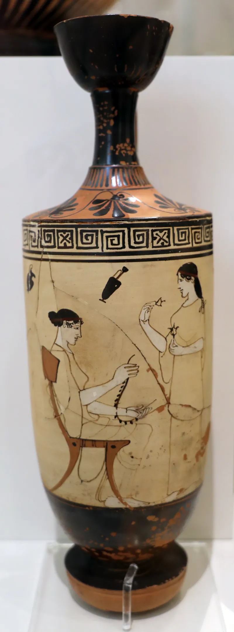 Primo Periodo Classico, Lekythos Attico A Sfondo Bianco Con Scena In Quartiere Femminile, Sconosciuta, Pittore Di Atene 1826, 460-450 Ac 1826, 