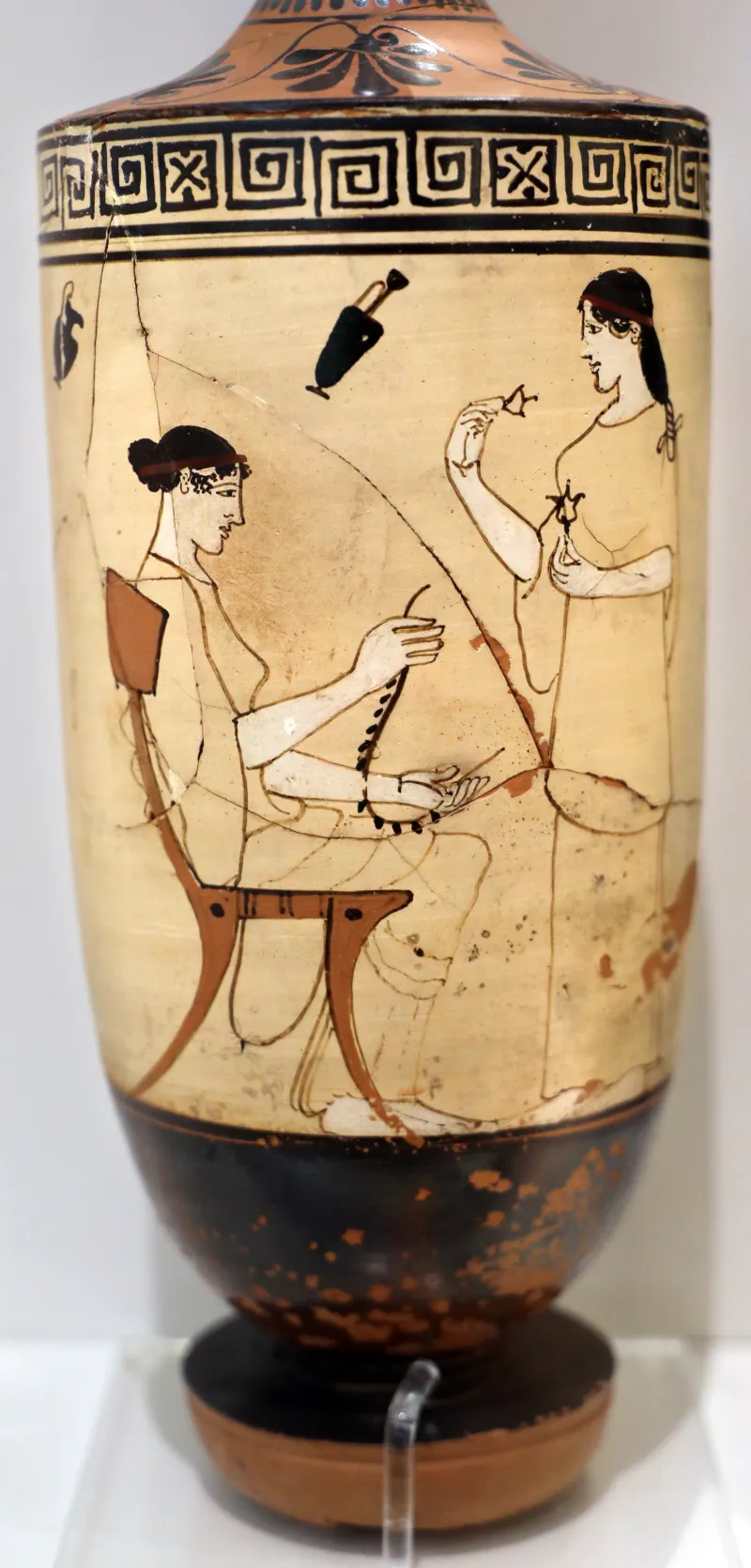 Primo Periodo Classico, Lekythos Attico A Sfondo Bianco Con Scena In Quartiere Femminile, Sconosciuta, Pittore Di Atene 1826, 460-450 Ac 1826, 