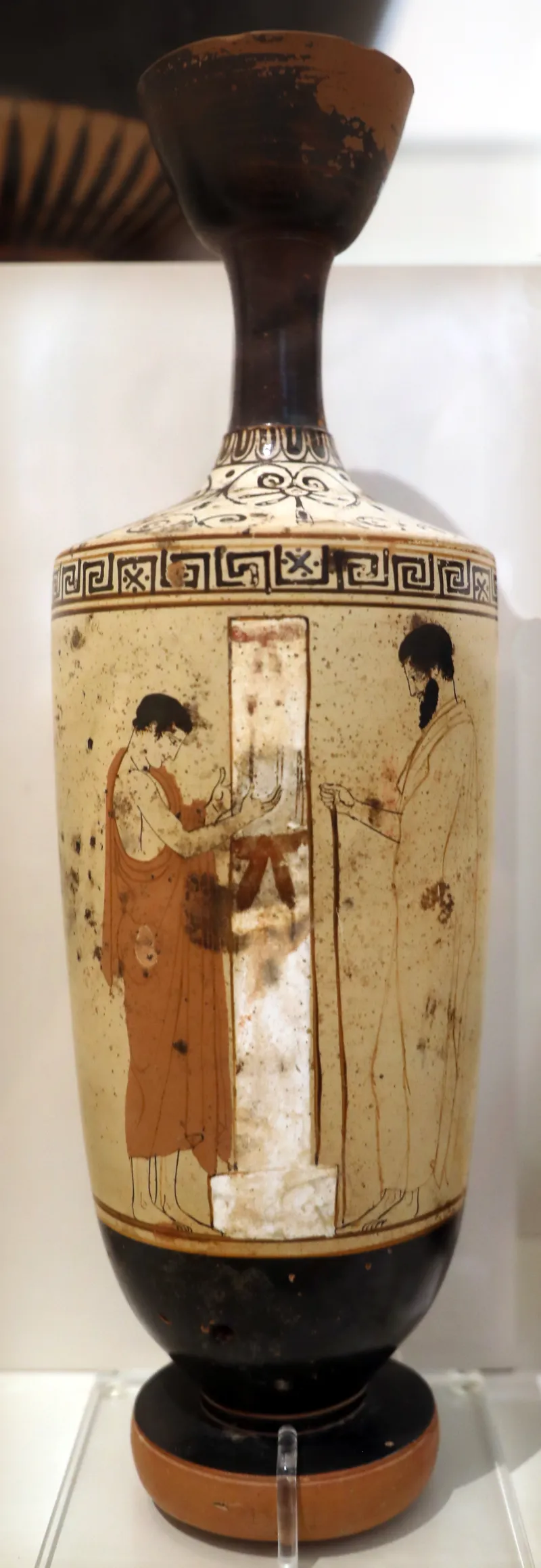 Primo Periodo Classico, Lekythos Attico A Sfondo Bianco Con Visita Alla Tomba, Sconosciuta, Pittore Di Atene 1826, 460-450 Ac 13701, 