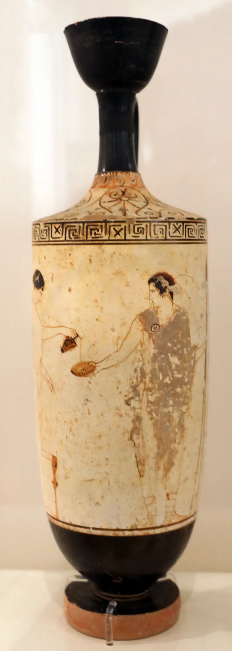 Periodo Classico Maturo, Lekythos Attico A Sfondo Bianco Con Partenza Di Un Efebo, Da Eretria, Pittore Di Atene 1943, 440 Ac Ca, 