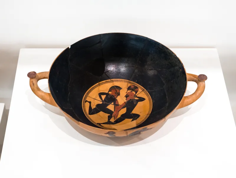 Painter Of Athens 533 - Abv 68 1 - Hoplites Duelling - Rider - Draped Men - Athens Nm 14907 - 