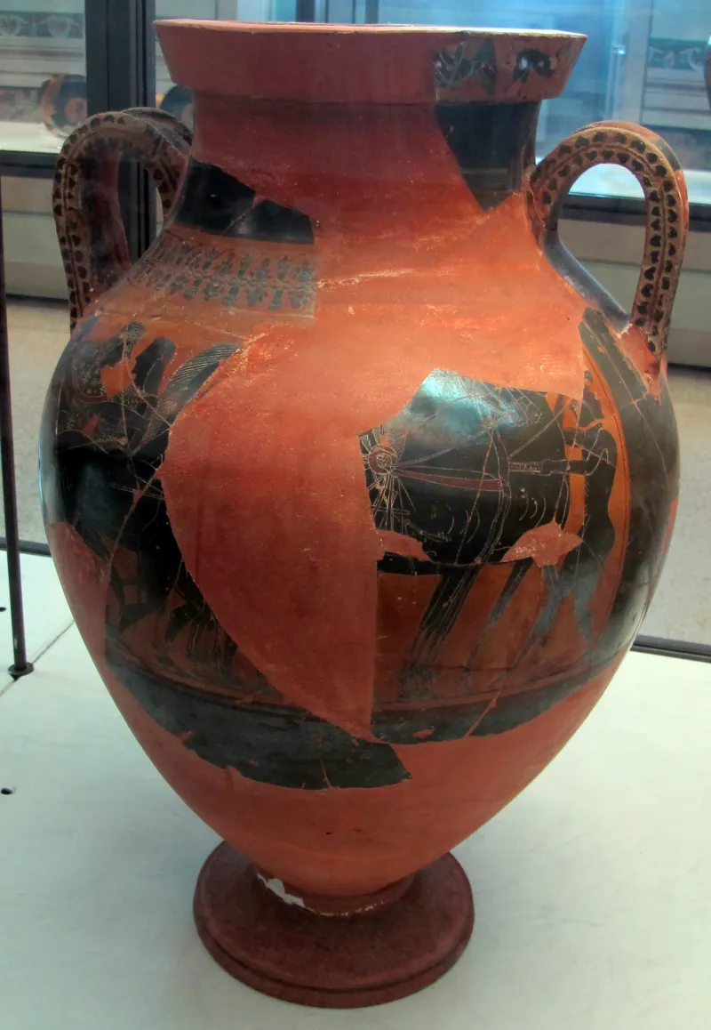 Pittore Di Berlino 1686, Anfora A Con Eracle E Il Mostro Marino Triton, Quadriga, 550-525 01 Da Del Tufo, 