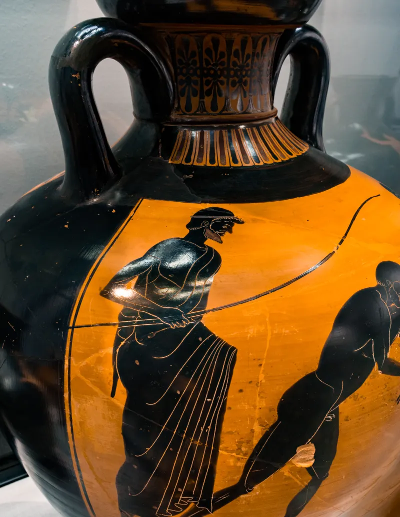 Painter Of Berlin 1833 - Abv 407 2 - Athena Promachos - Wrestlers - München As 1455 - 
