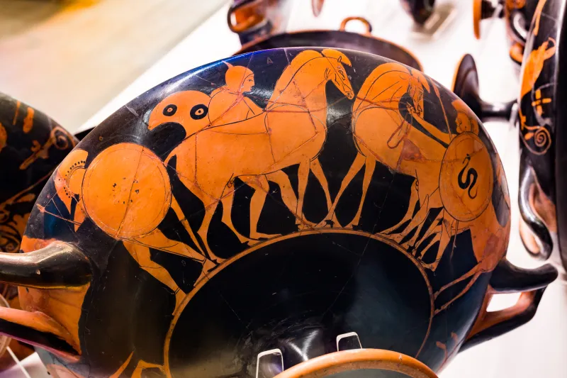 Near The Painter Of Berlin 2268 - Arv 158 Extra - Youth With Oinochoe - Warriors With Horses - Roma Mnevg 20761 - 