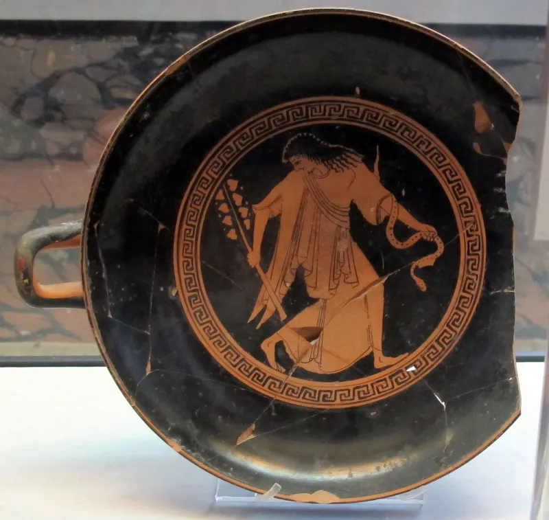 Pittore Di Berlino 2268, Figura Femminile Con Serpente E Ramo, 510-500 Da Del Del Tufo, 