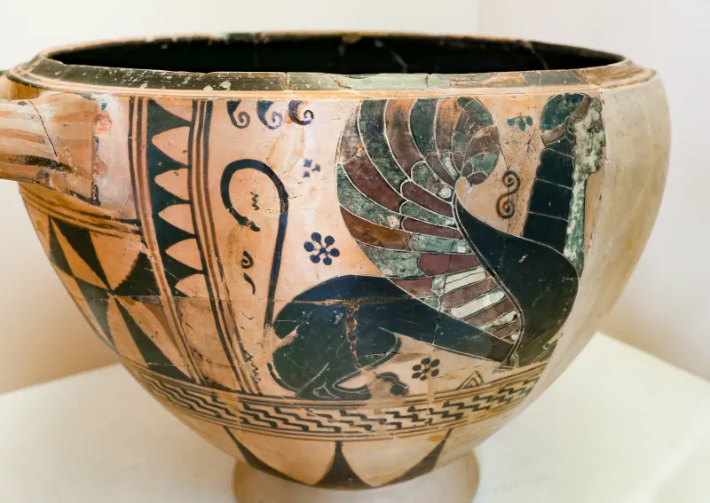 Painter Of Berlin A 34 - Abv 1 2 - Confronted Sphinxes - Spiral Hooks - Athens Km 801 - 