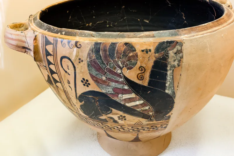 Painter Of Berlin A 34 - Abv 1 2 - Confronted Sphinxes - Spiral Hooks - Athens Km 801 - 