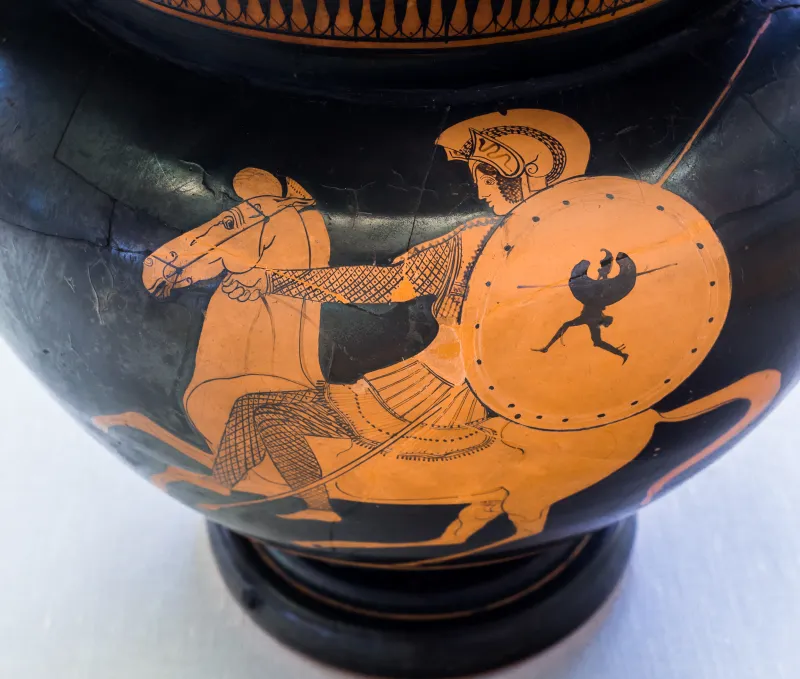 Painter Of Bologna 228 Arv 512 10 Amazon Dismounting From Her Horse - Draped Man 
