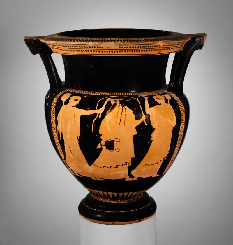 Terracotta Column-Krater (Bowl For Mixing Wine And Water) Met 