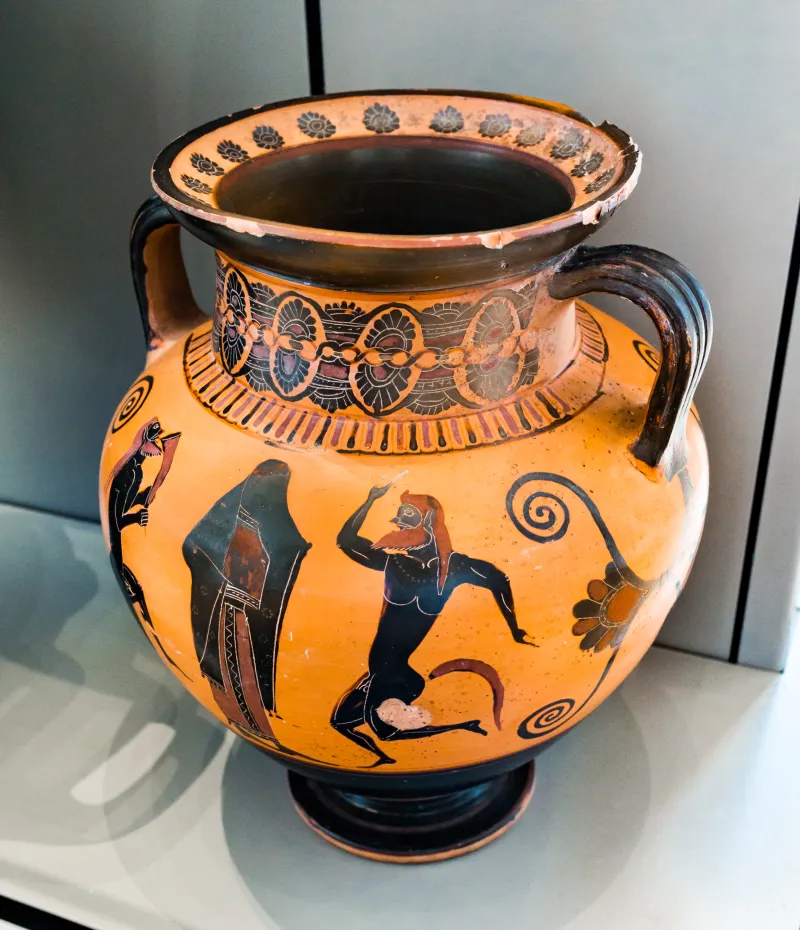 Painter Of Cambridge 47 - Abv 314 1 - Ariadne Between Dancing Satyrs - Cambridge Fwm Gr-26-1864 - 