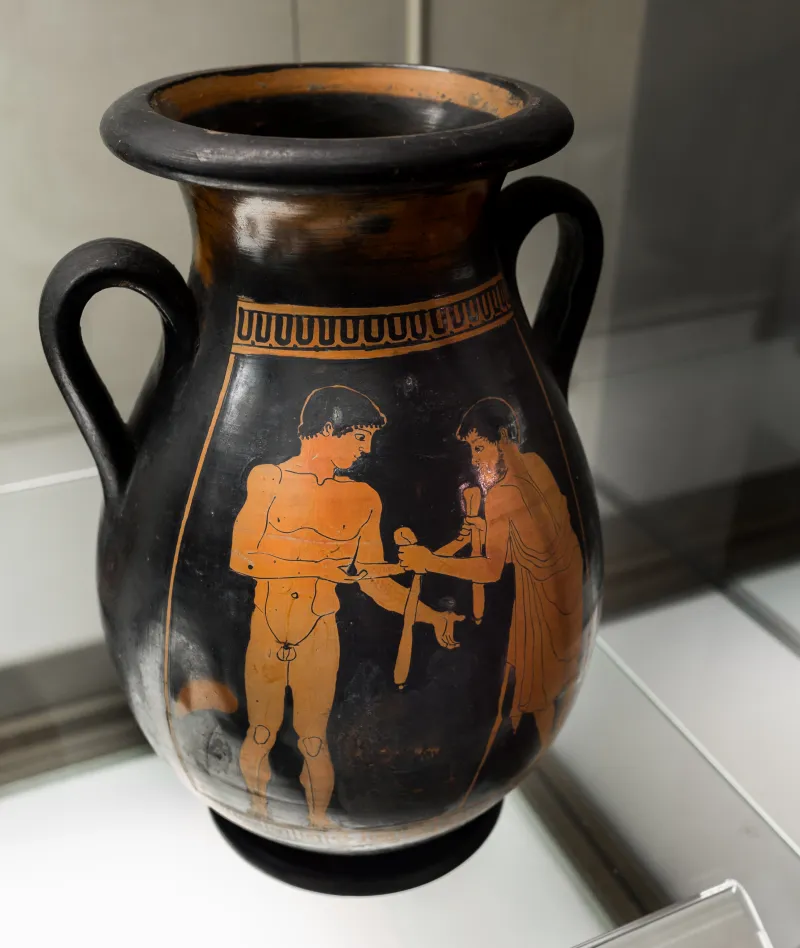 Painter Of Florence 4021 Arv 873 1 Victorious Athlete Becomes Tainia From His Trainer - Bearded Man In Palaestra 