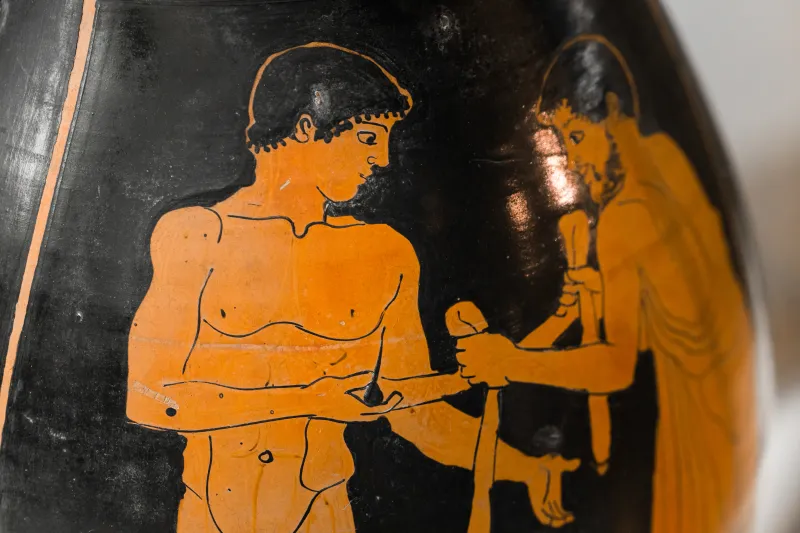 Painter Of Florence 4021 Arv 873 1 Victorious Athlete Becomes Tainia From His Trainer - Bearded Man In Palaestra 