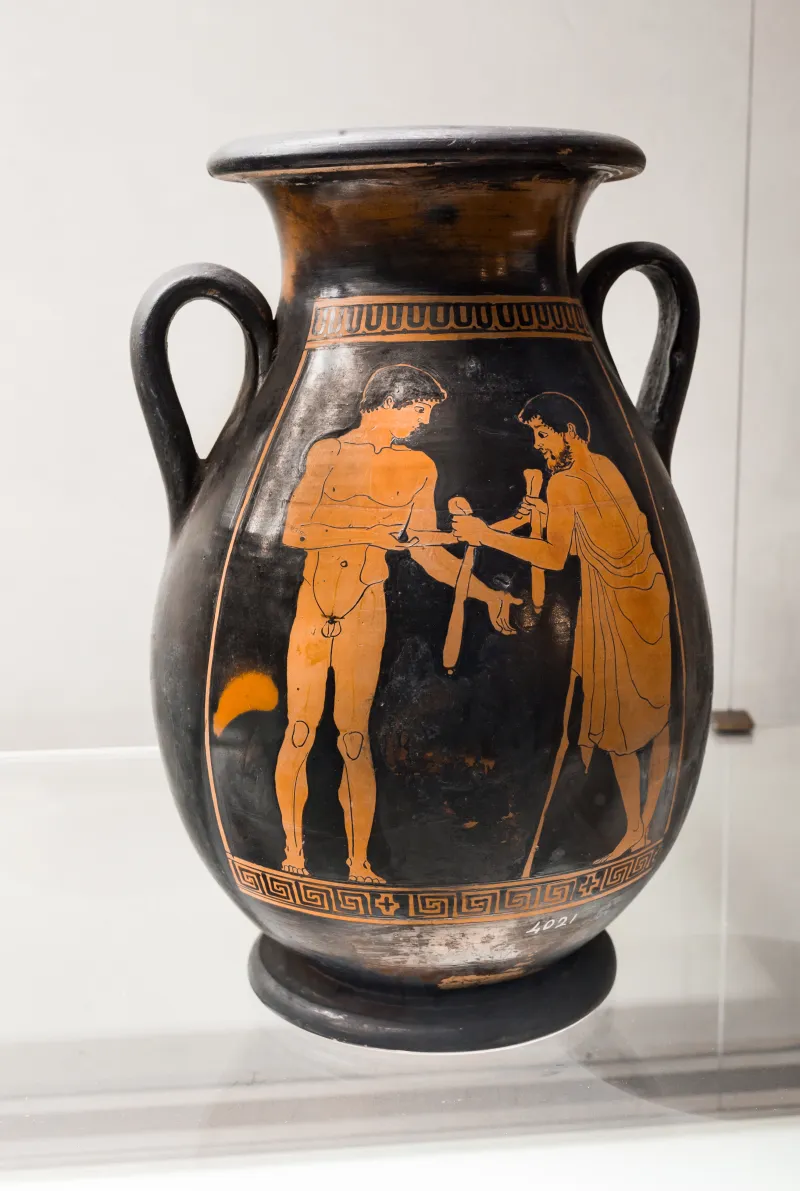 Painter Of Florence 4021 - Arv 873 1 - Victorious Athlete Becomes Tainia From His Trainer - Bearded Man In Palaestra - Firenze Man 4021 - 