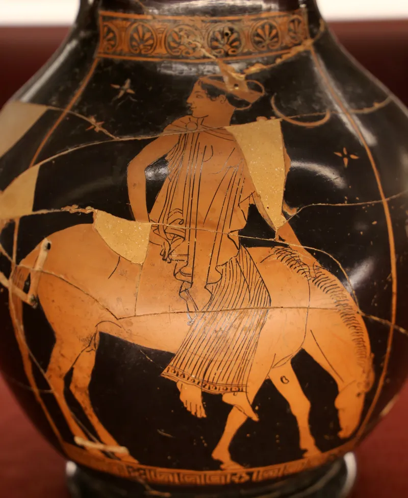Pittore Di Firenze 4021, Oinochoe Con Giovane Che Cavalca All'amazzone, Forse Selene, Attica 460-450 (Fi Man) 