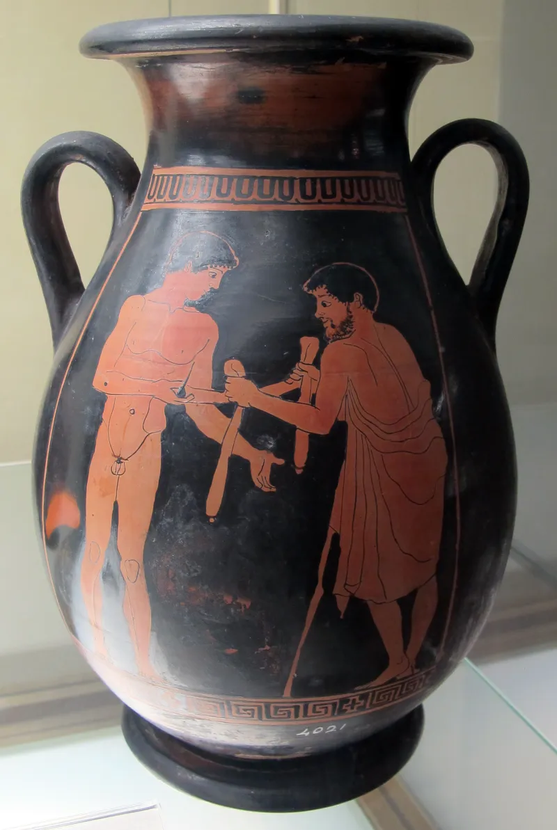 Pittore Di Firenze 4021, Pelike Con Di Atleta E Figura Maschile, 460-50 Ac 