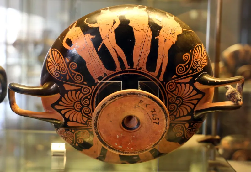 Pittore Di Heidelberg 211, Kylix Attica Con Atleta E Colloqui, 420-410 Ac 