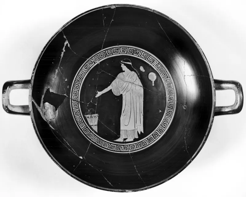 Painter Of London D 12 - Kylix With Woman And Music Lesson - Walters 4893 - 