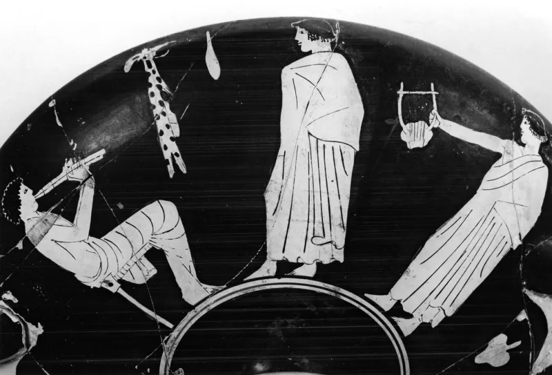 Painter Of London D 12 - Kylix With Woman And Music Lesson - Walters 4893 - Side B 