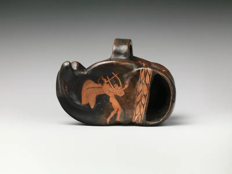Terracotta Vase In The Form Of An Astragal (Knucklebone) Met 