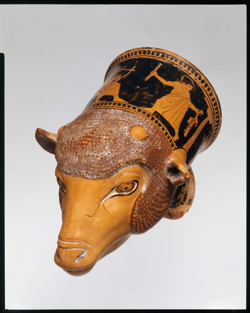 Terracotta Rhyton (Vase For Libations Or Drinking) Met 