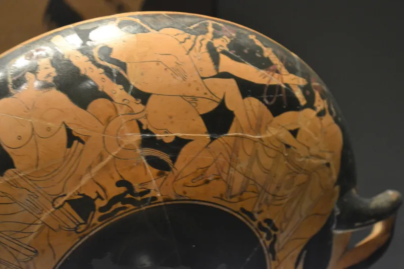 Detail Of The Kylix Of The Mythical Symposium - Painter Of London E 