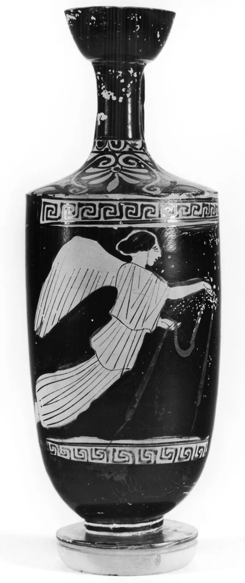 Painter Of London E 342 - Red-Figure Lekythos With Nike Holding A Band - Walters 48254 - Side 