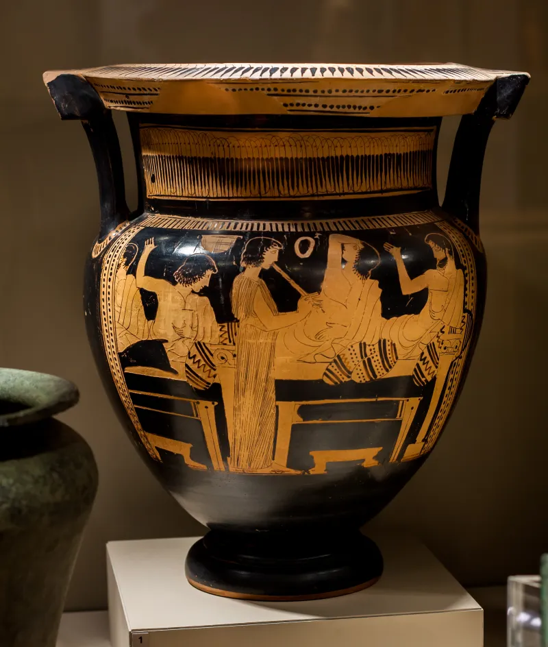 Painter Of London E 489 Arv 547 35 Symposion - Three Draped Youths 
