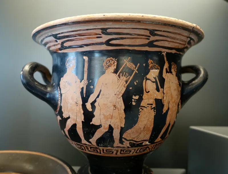 Komos Procession, Attic Red-Figure Bell-Krater, By The Painter Of London F 1, 400-380 Bc - Museo Gregoriano Etrusco - Vatican Museums - 
