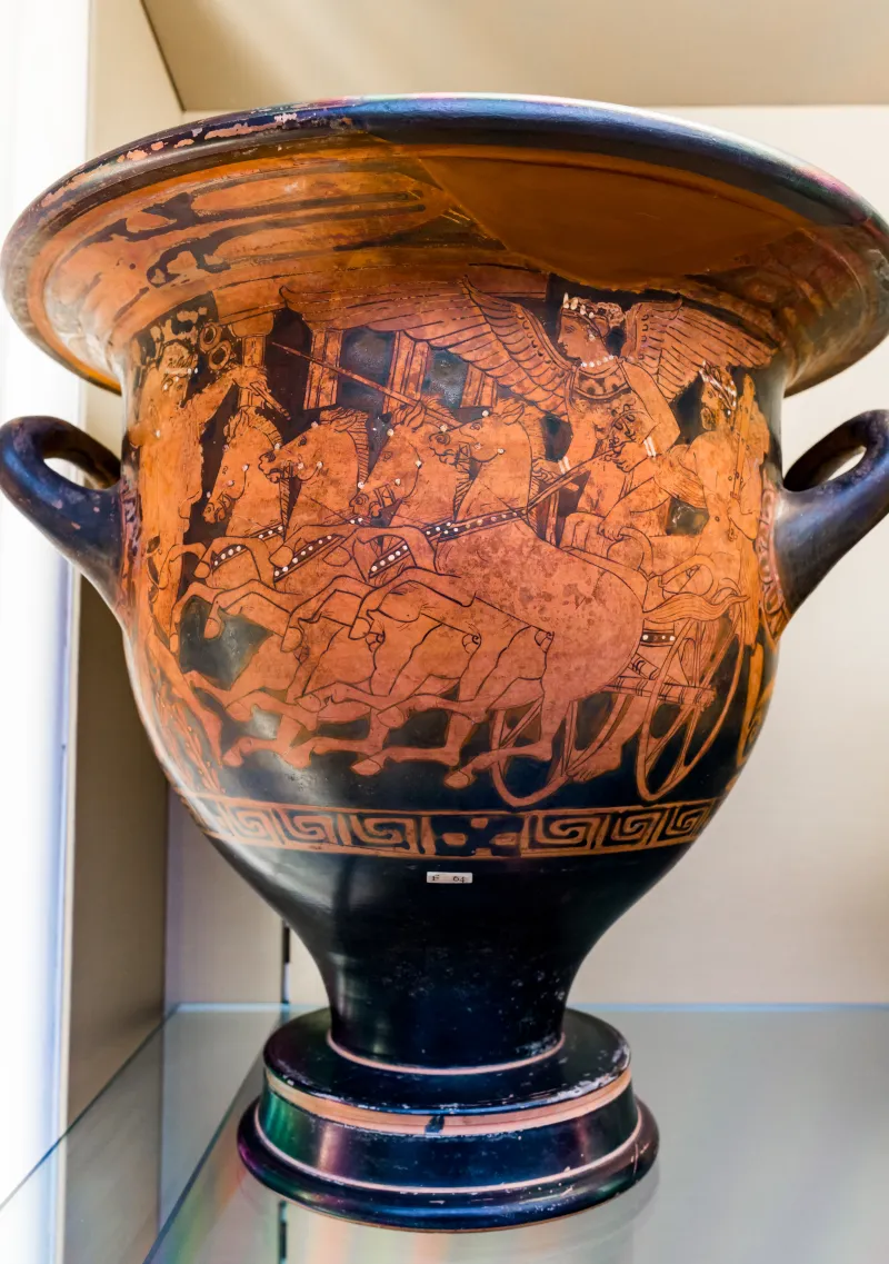 Painter Of London F 64 Arv 1419 1 Herakles And Nike In Chariot - Three Young Athletes 