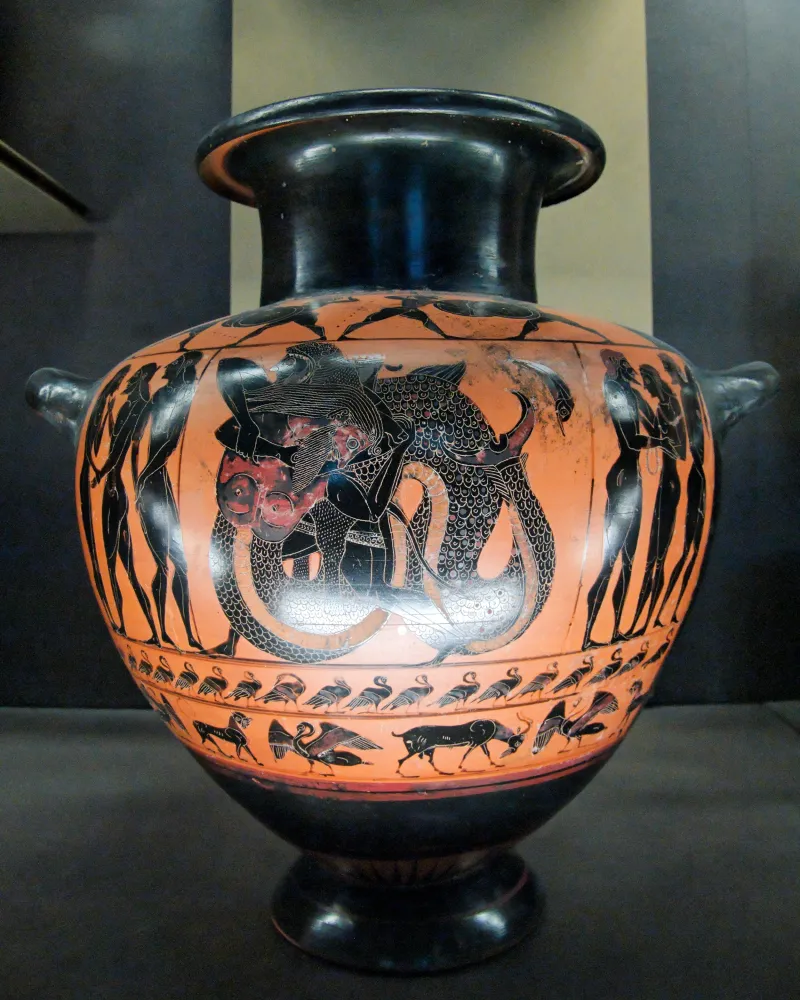Hydria Herakles Triton Louvre 
