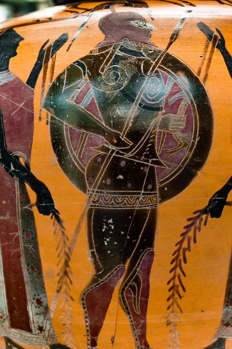 Painter Of Louvre F 6 - Abv 123 4 - Herakles Fighting Centaurs - Warrior Departing - London Bm 1846-0518-35 - 